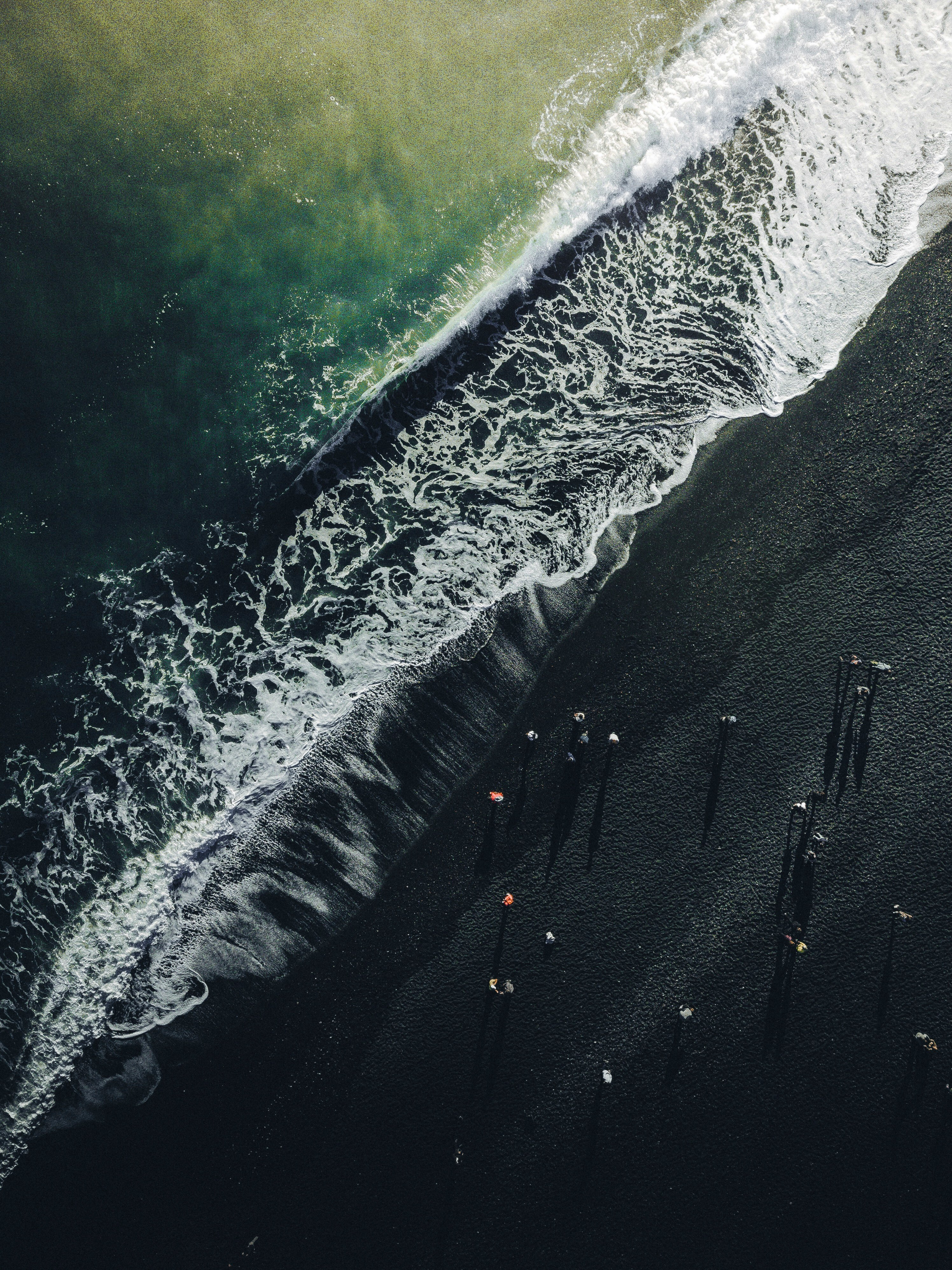 aerial view photography of beach